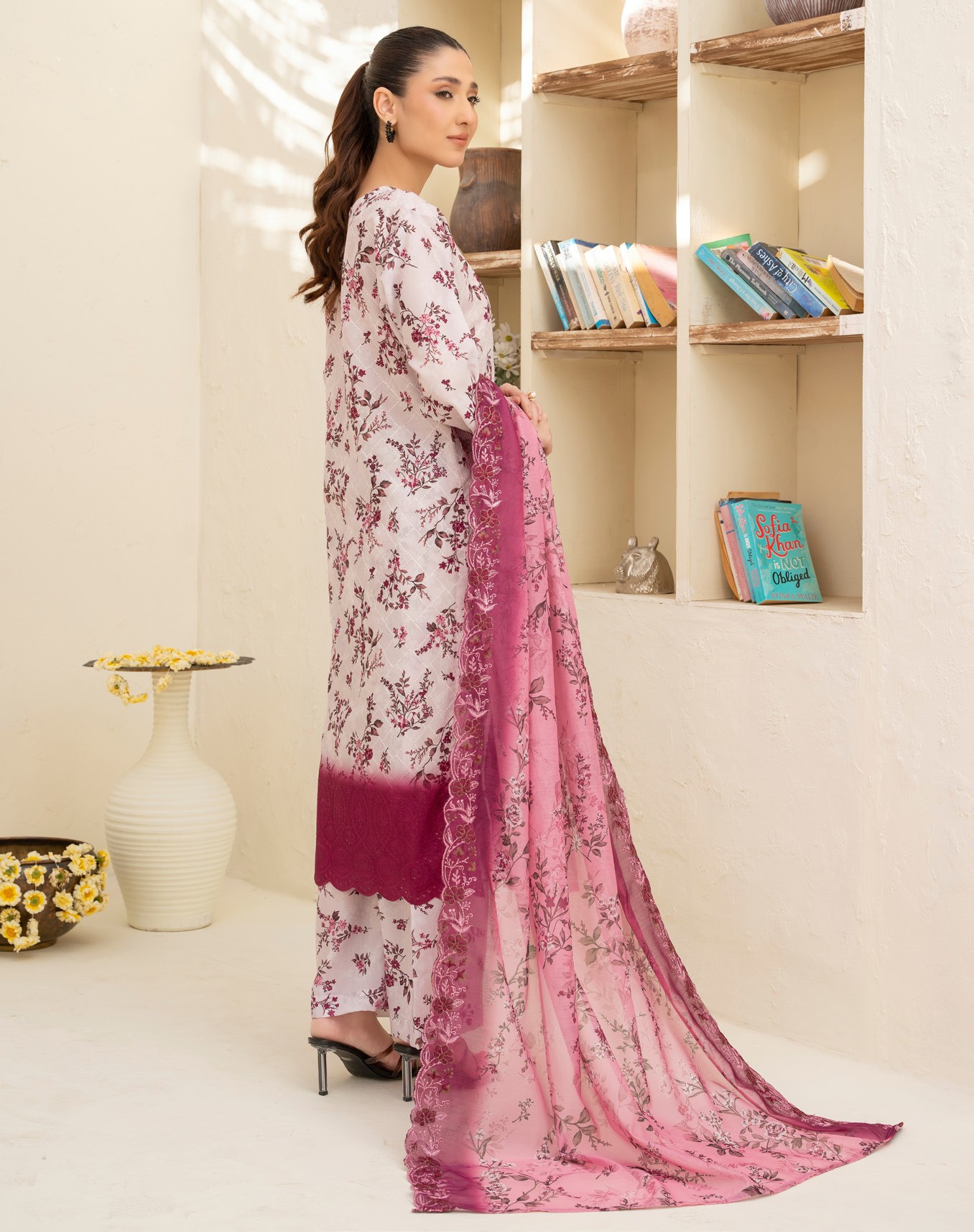 RANG-E-HAYAT – Digital Print Full Chikankari Lawn