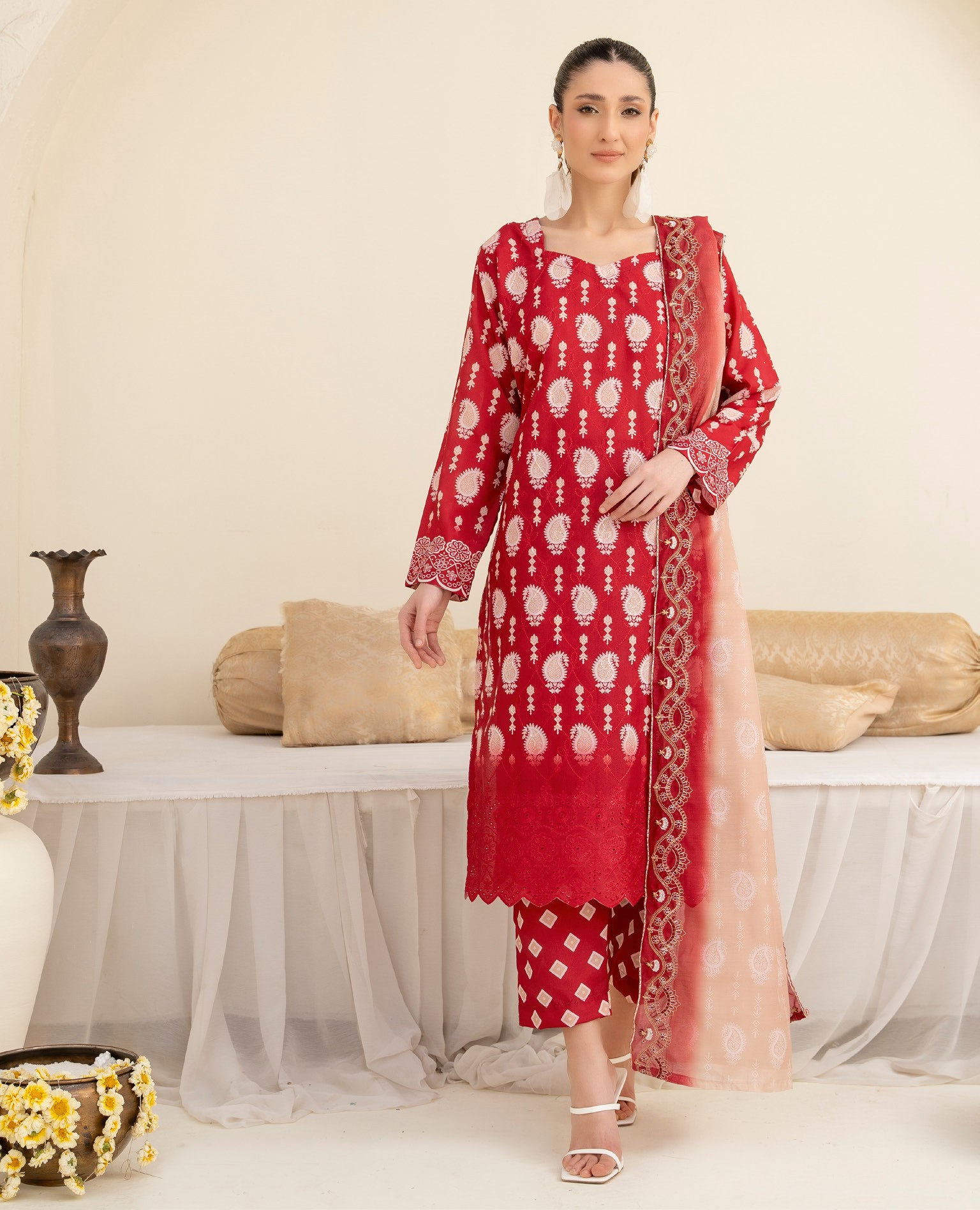 RANG-E-HAYAT – Digital Print Full Chikankari Lawn
